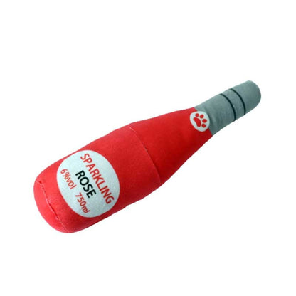 Wine & Perfume Bottle Plush Dog Toy