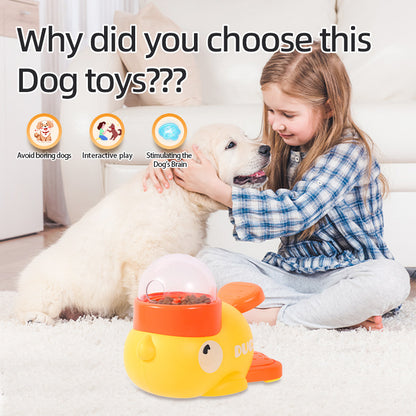Interactive Duck Feeder Dog Toy Puzzle Treat Dispenser for Training & Slow Feeding
