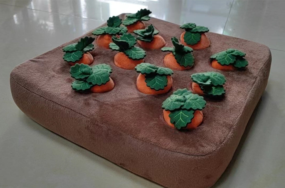 Plush Carrot Vegetable Dog Toy