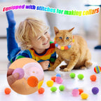 Cat Toy Ball Launcher Gun Interactive Plush Ball Shooter for Cats