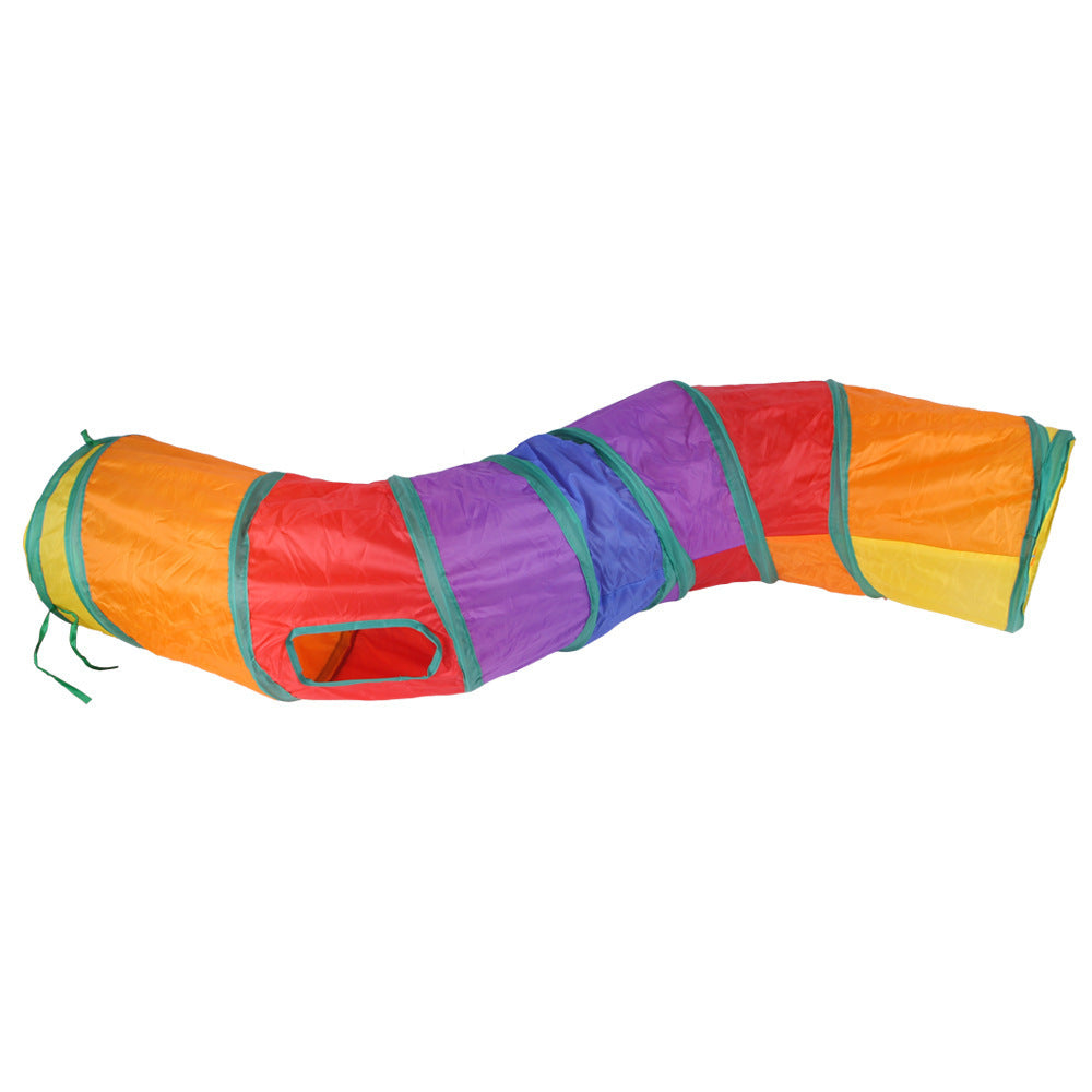 Tunnel Cat Toy Rainbow Interactive Play Tunnel for Cats