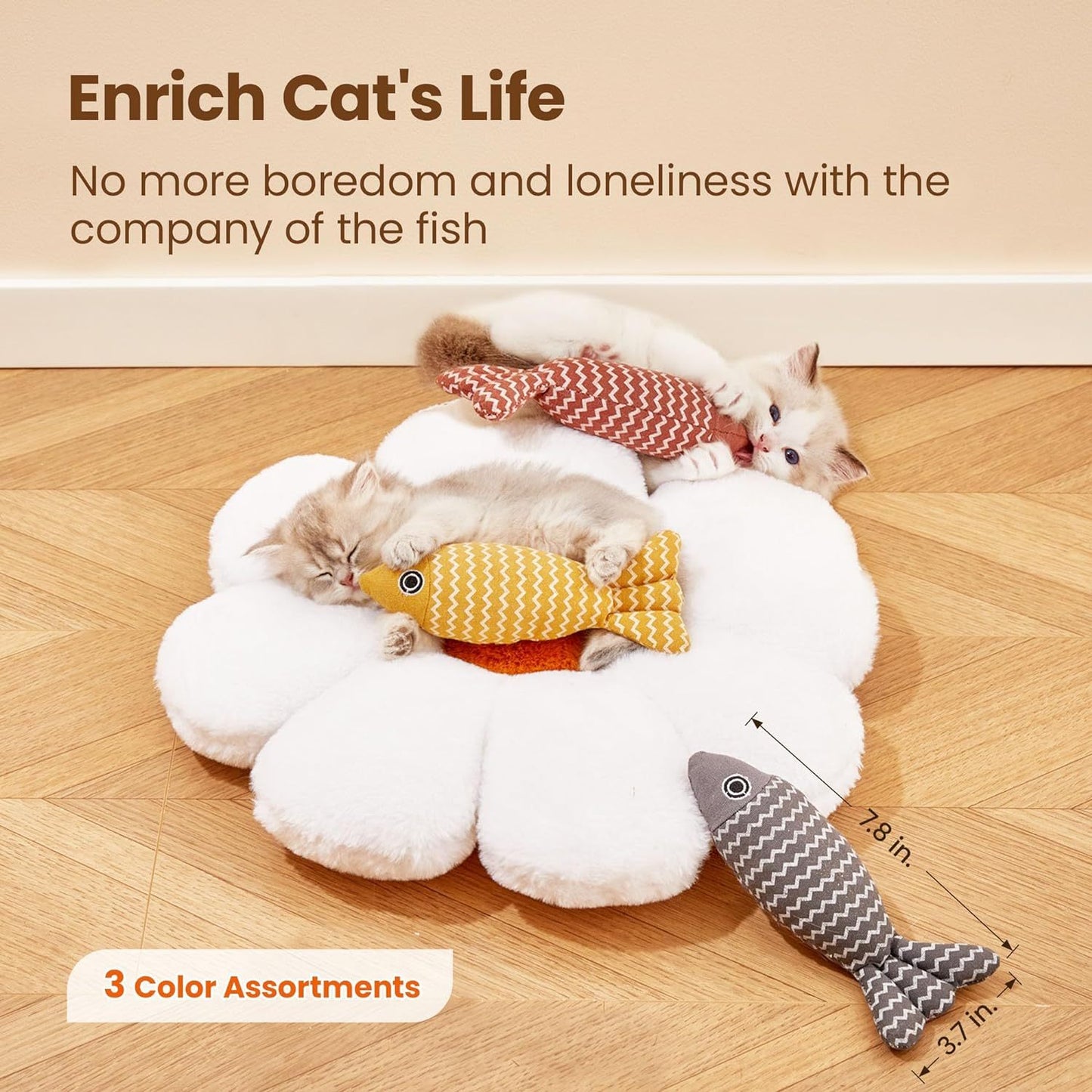 3PCS Catnip Fish Cat Toys