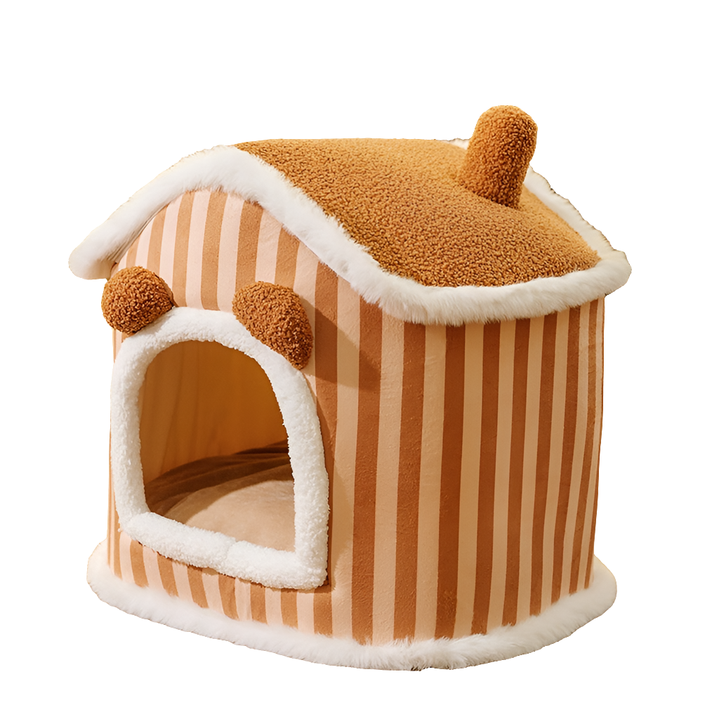Autumn & Winter Cozy Closed Cat Kennel Bed