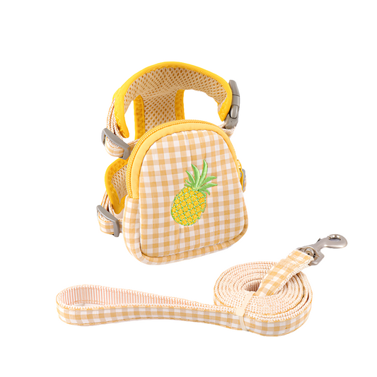 Plaid Cotton Small Dog Vest Harness Adjustable & Comfortable