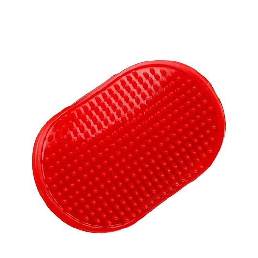 Rubber Pet Bath Brush Oval Grooming & Massage Brush for Cats and Dogs