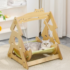 ToyTigris Wooden Elevated Cat Bed