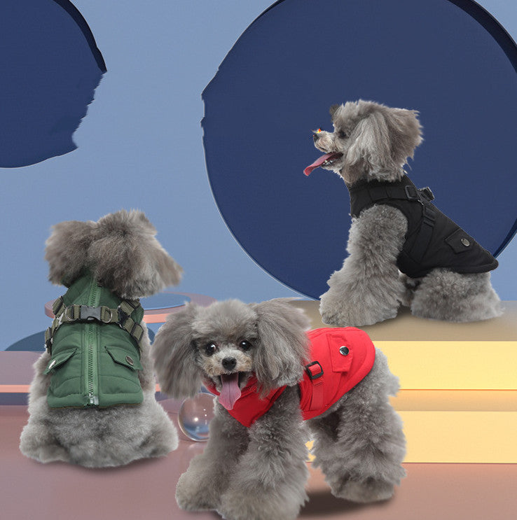 Winter-Reißverschluss-Hundejacke