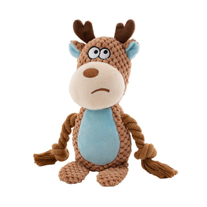 Squeaky Plush Cotton Dog Toy Fun Interactive Pet Chew Toy