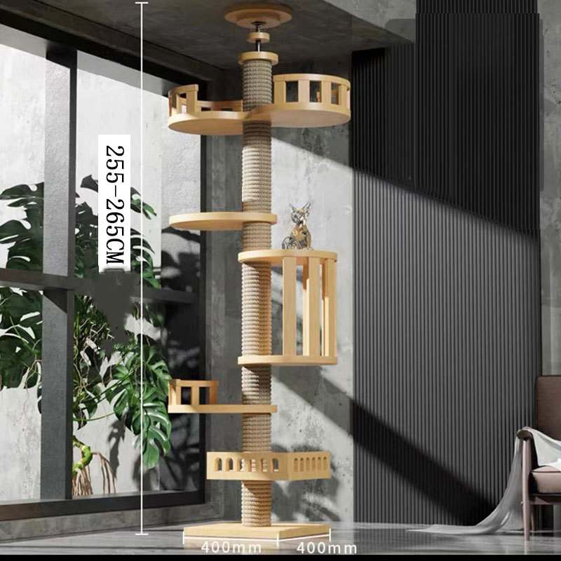 ToyTigris Solid Wood Column Cat Climbing Frame