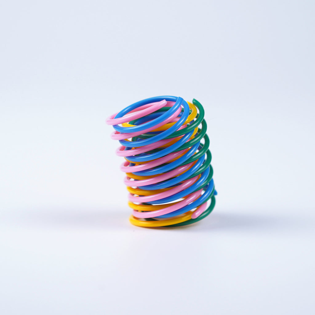 Colorful Plastic Spring Cat Toy 4PCS Interactive Pet Supplies