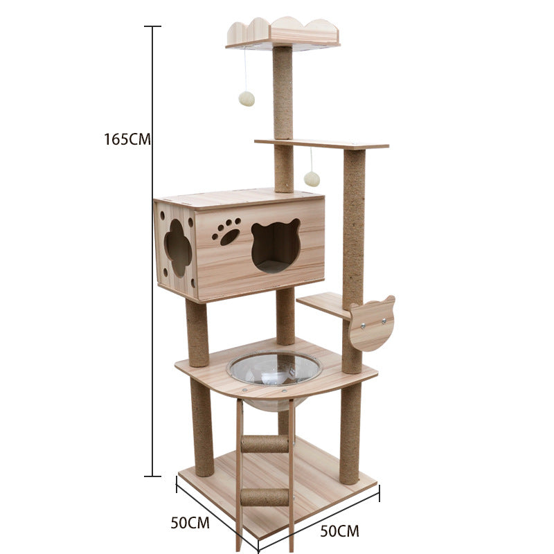 ToyTigris Cat Crawl Nest Scratching Board Tree