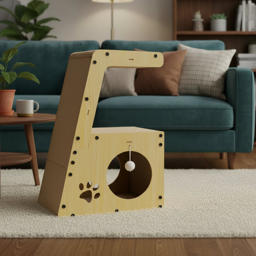 Corrugated Cat Scratcher Toy - 6-in-1