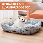 Luxury Swirl Rose Velvet Dog Bed