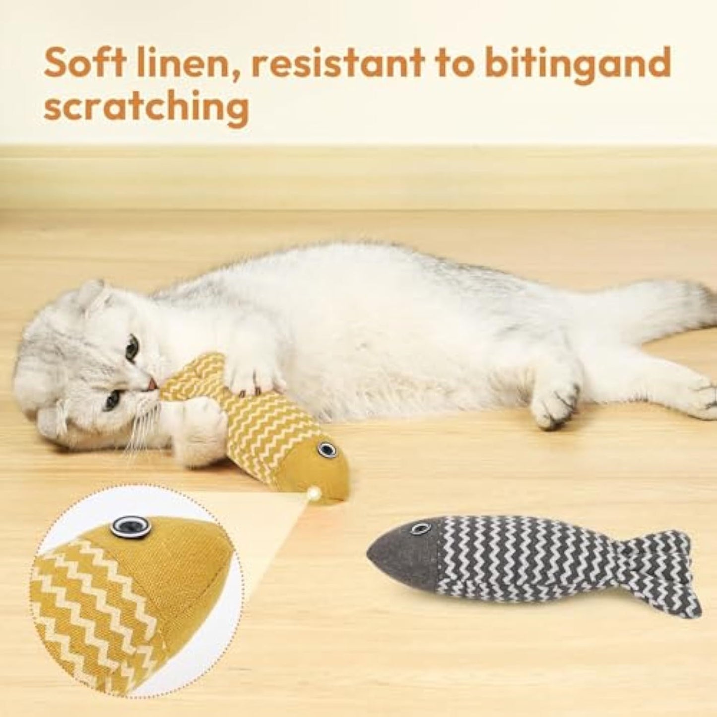 3PCS Catnip Fish Cat Toys