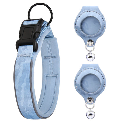 Airtag Pet Collar with Protective Leather Case