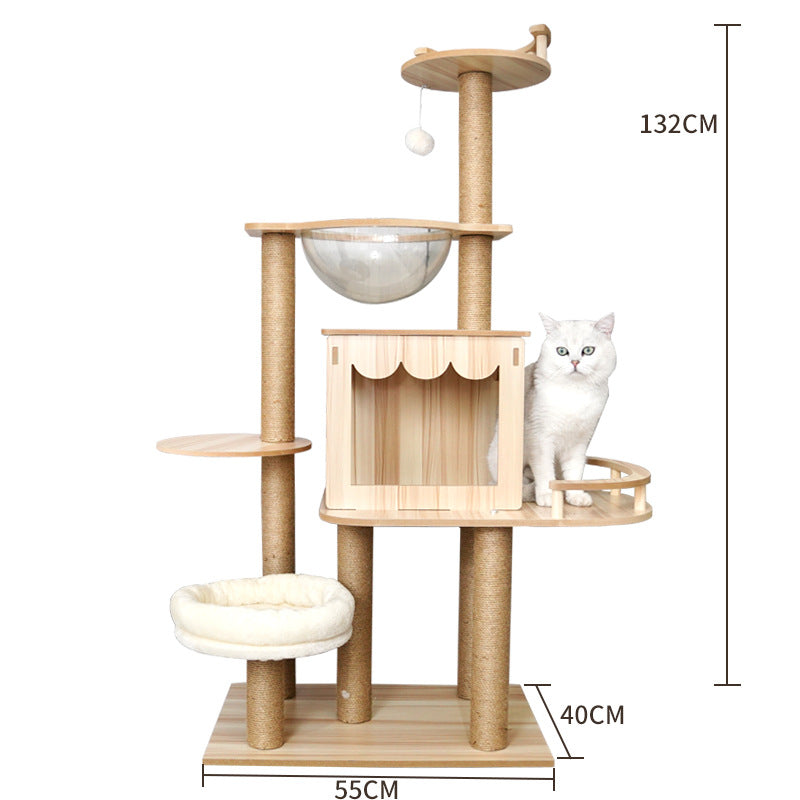 ToyTigris Cat Crawl Nest Scratching Board Tree