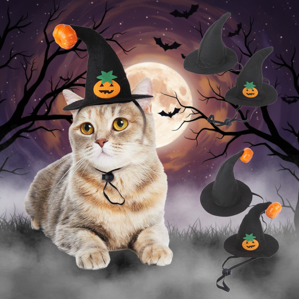 Cat Pumpkin Halloween Hat Headgear