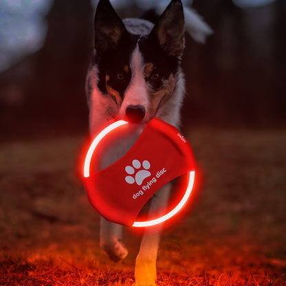 LED Dog Flying Disc Toy: Rechargeable Eco-Friendly