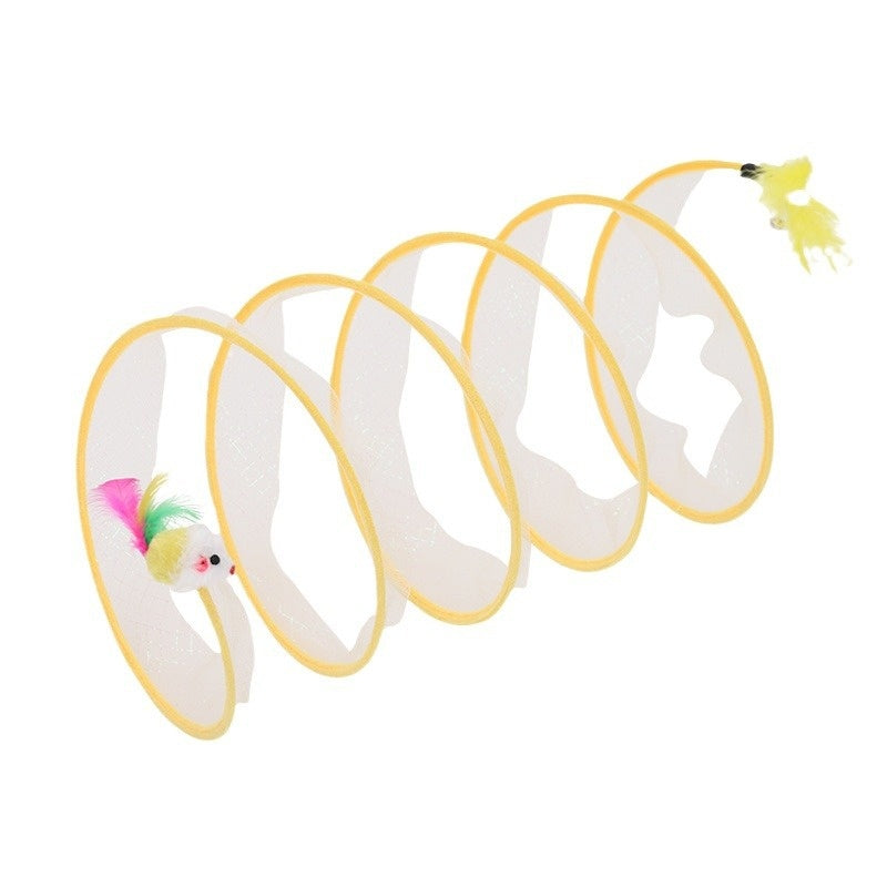 ToyTigris Folded Spring Type Cat Tunnel