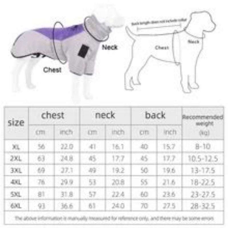Large Dog Winter Coat: Waterproof, Warm, Reflective Jacket