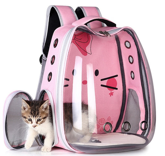 Breathable Space Cat Travel Backpack