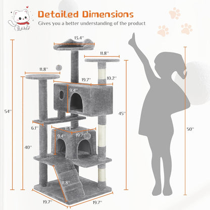 ToyTigris 54 Cat Tree Tower - Multi-level
