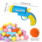 ToyTigris Pompom Launcher Cat Toy Set