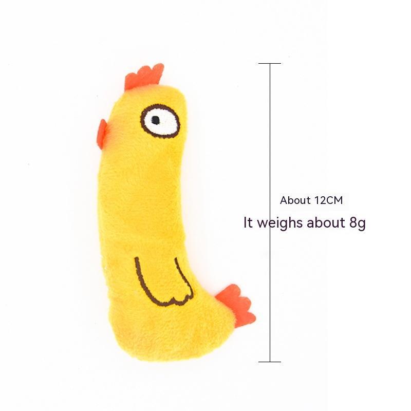 Bite-Resistant Plush Cat Toy with Catnip Interactive Cartoon Animals