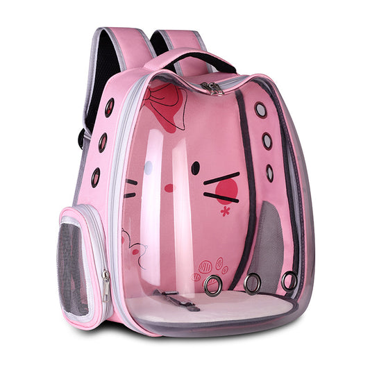 Breathable Space Cat Travel Backpack
