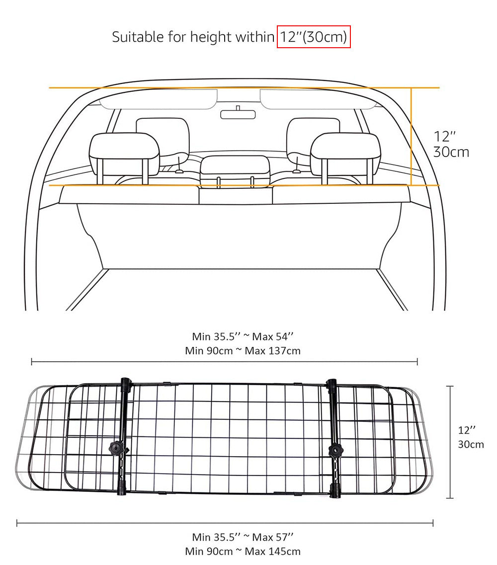 Pet Car Trunk Isolation Fence