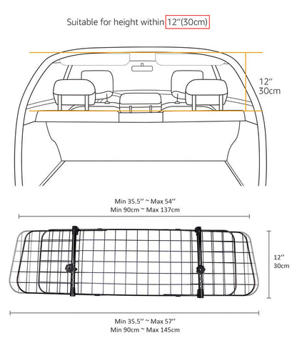 Pet Car Trunk Isolation Fence