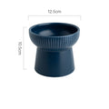 Elevated Ceramic Cat Bowl with High Foot and Neck Protection