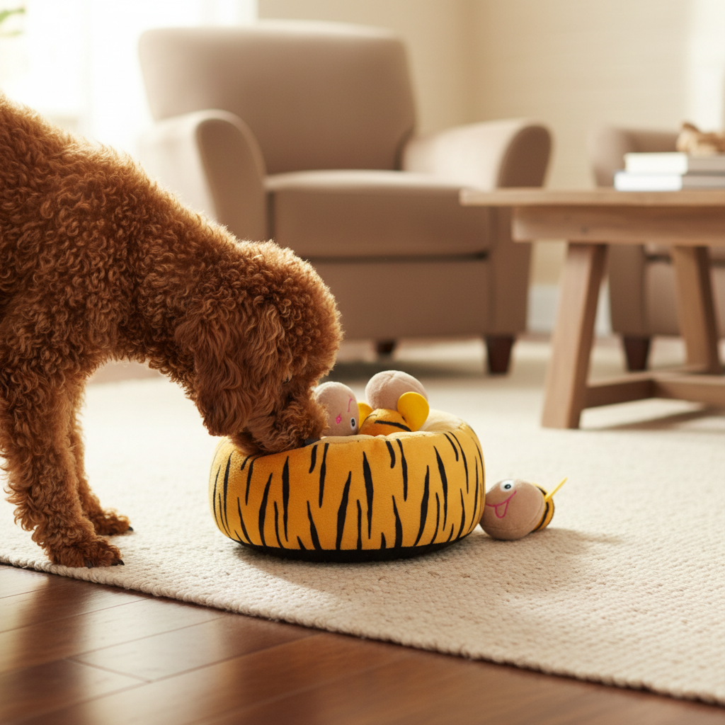 Simulated Plush Beehive Dog Toy with Squeaker