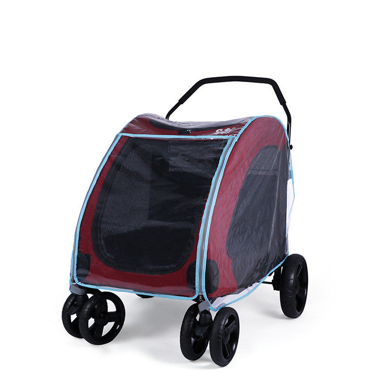 Waterproof Pet Stroller With Rain Cover