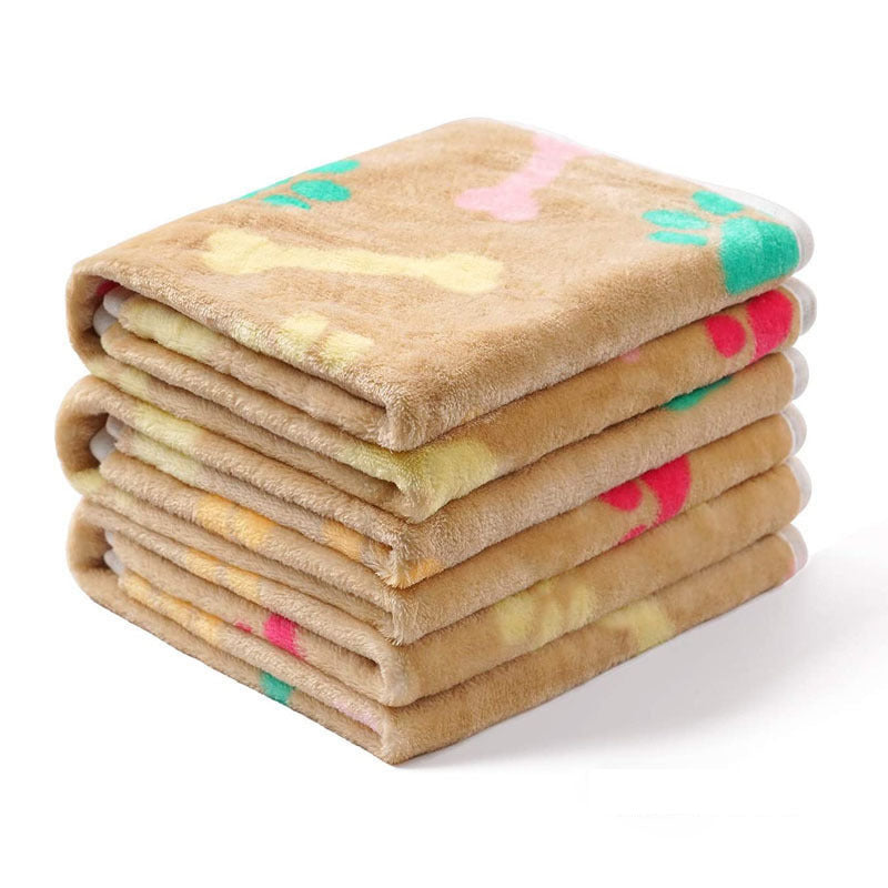 Confetti Bone Paw Print Pet Blanket