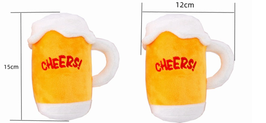 Durable Dog Chew Toy Beer Bottle Shape
