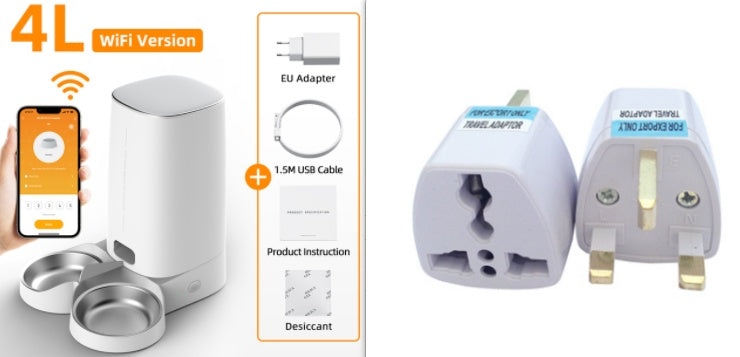 ROJECO 4L Automatic Pet Feeder  WiFi & Button Control for Cats & Dogs