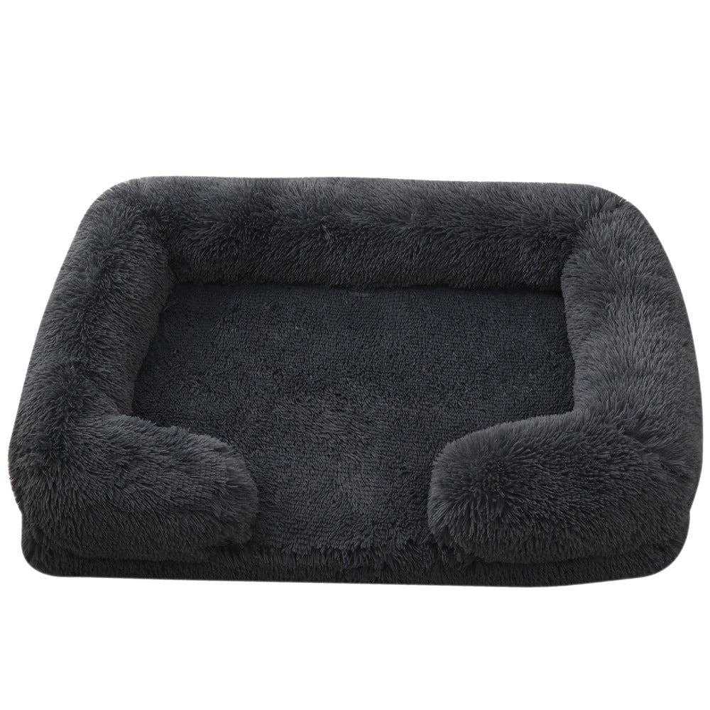 Winter Plush Dog Bed
