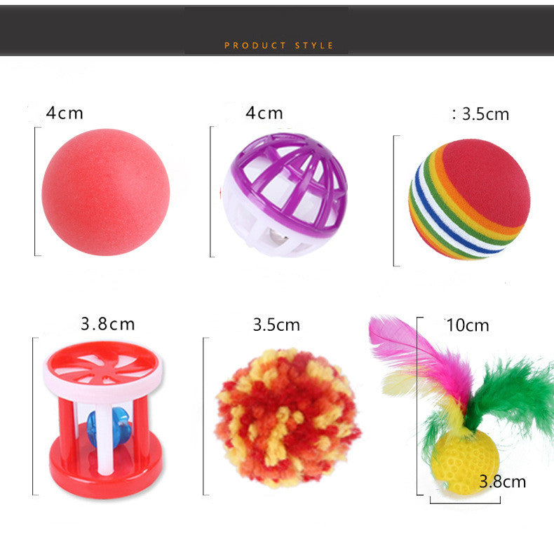 ToyTigris Cat Toy Set With Tunnel