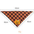 Halloween Pumpkin Dog Plaid Bandana