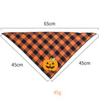 Halloween Pumpkin Dog Plaid Bandana