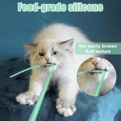 Electric Swinging Tail Cat Toy Interactive Silicone Pet Teaser