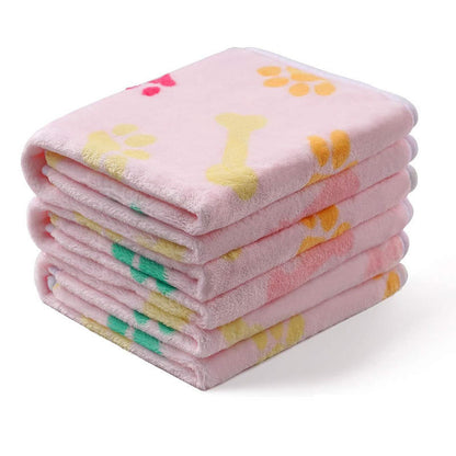 Confetti Bone Paw Print Pet Blanket