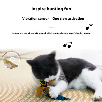Simulation Plush Sound Bird Toy For Cats