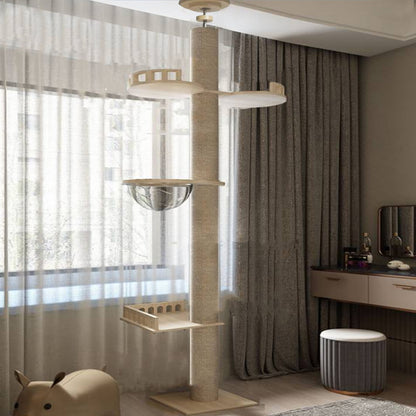 ToyTigris Solid Wood Column Cat Climbing Frame