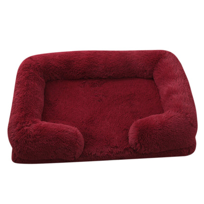 Winter Plush Dog Bed