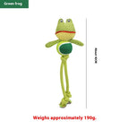 ToyTigris Squeaky Plush Animal Rope Toy for Dogs