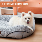 Luxury Swirl Rose Velvet Dog Bed