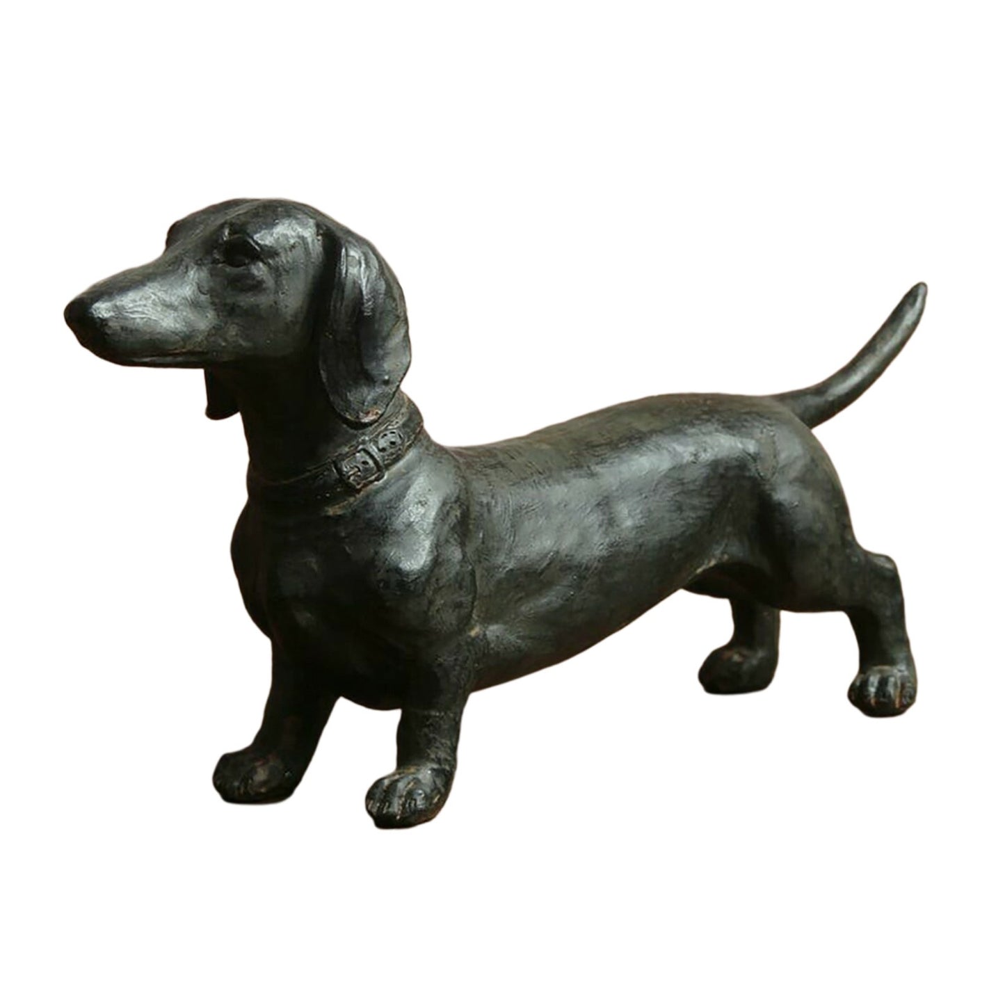 Dackel-Gartenstatue aus Kunstharz