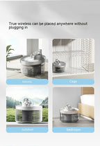 Wireless Cat Water Fountain Rechargeable Automatic Pet Feeder